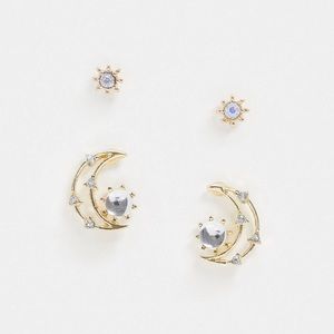 Asos Vintage Inspired Star and Moon Earring Pack